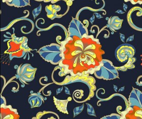 Classical flowers pattern seamless vector set 08