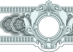 Classical medieval border frame vector 04