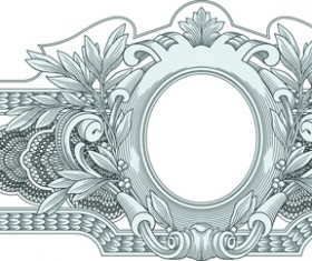 Classical medieval border frame vector 05