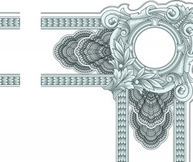 Classical medieval border frame vector 07