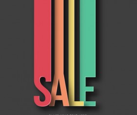 Color paper cutting business background vector 03