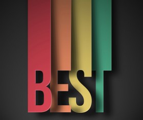 Color paper cutting business background vector 04