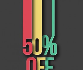 Color paper cutting business background vector 05