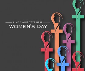 Color paper cutting business background vector 06