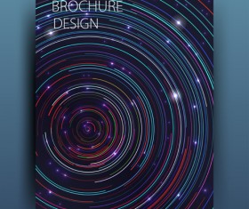 Colored abstract brochure cover template vector 01