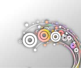 Colored circle with abstract background vector