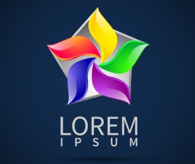 Colored company logos creative design 02