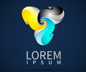 Colored company logos creative design 03