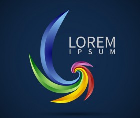 Colored company logos creative design 05