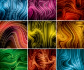 Colored dynamic abstract art vector 01