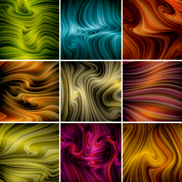 Colored dynamic abstract art vector 03