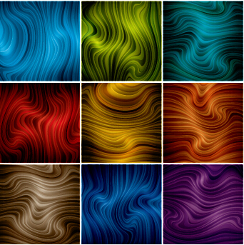 Colored dynamic abstract art vector 04