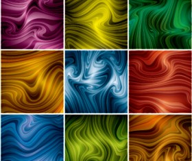 Colored dynamic abstract art vector 05