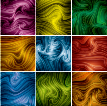 Colored dynamic abstract art vector 05