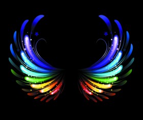 Colored light wing vector material