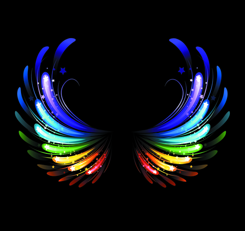 Colored light wing vector material