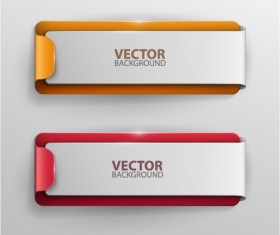 Colored origami banner shiny vector 01