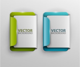 Colored origami banner shiny vector 07