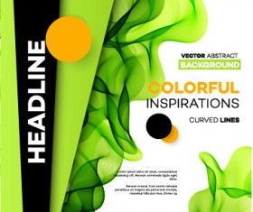 Colored wavy background abstract vector 01