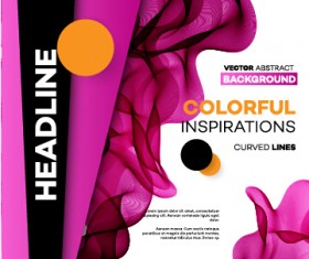 Colored wavy background abstract vector 02