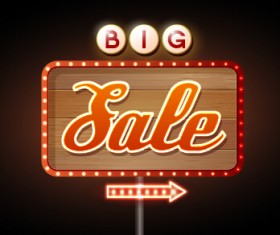 Colorful neon billboard vector set 09