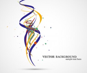 Colorful ribbon with dot vector background 01