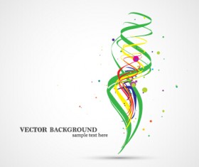 Colorful ribbon with dot vector background 02