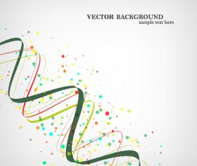 Colorful ribbon with dot vector background 03