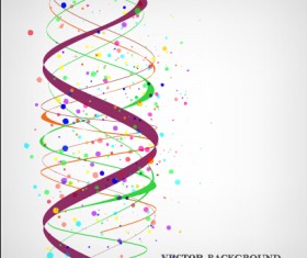 Colorful ribbon with dot vector background 04