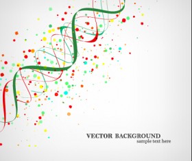 Colorful ribbon with dot vector background 06