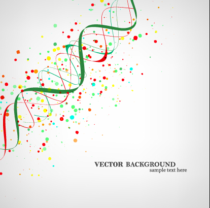 Colorful ribbon with dot vector background 06