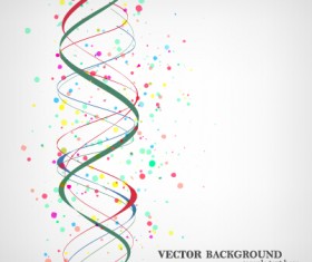 Colorful ribbon with dot vector background 07