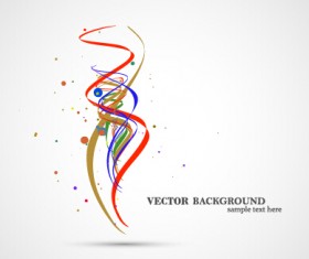 Colorful ribbon with dot vector background 08
