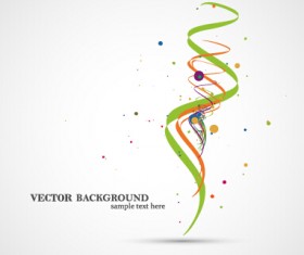 Colorful ribbon with dot vector background 09