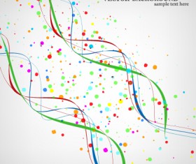 Colorful ribbon with dot vector background 10