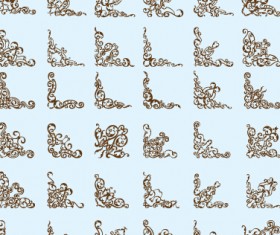 Corner ornaments vintage style vector