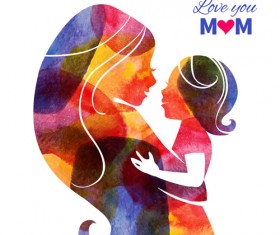 Creative mothers day art background vector 03