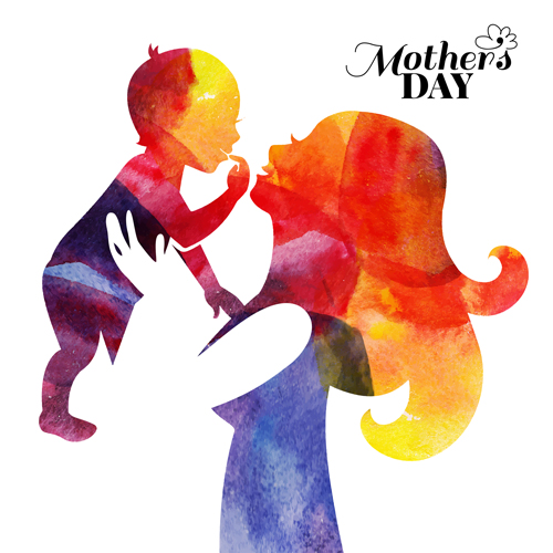 Creative mothers day art background vector 04