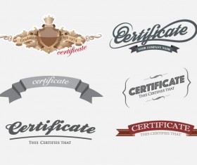 Creative certificate and diploma labels vector