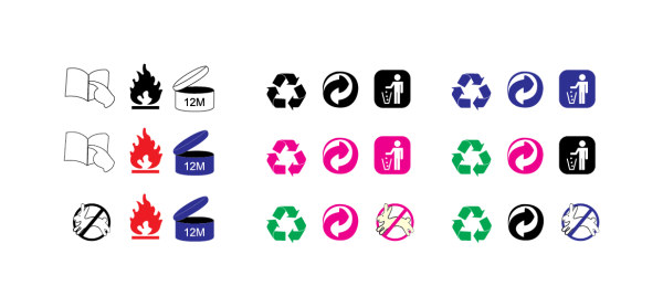 Creative chemicals icons material