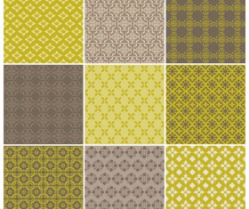 Cute floral decor pattern vector material 02