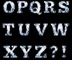 Diamond styles alphabet design material 04