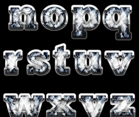Diamond styles alphabet design material 05