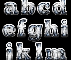 Diamond styles alphabet design material 07
