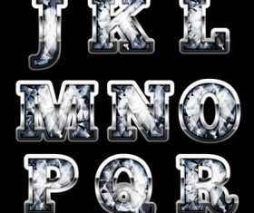 Diamond styles alphabet design material 09