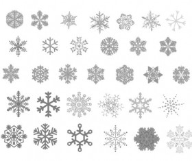 Different gray snowflake icons material