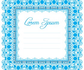 Elegant lace frame design vector 03