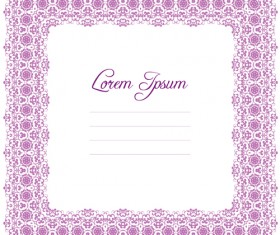 Elegant lace frame design vector 05