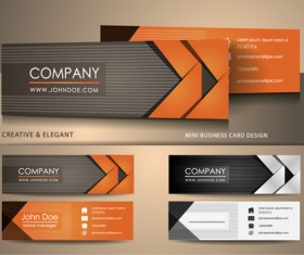 Elipse business cards design vector material 04