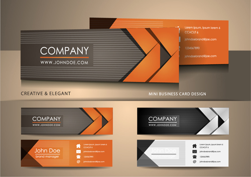 Elipse business cards design vector material 04